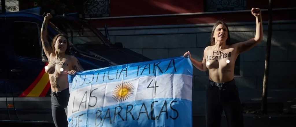Video: feministas en España repudiaron la presencia de Milei