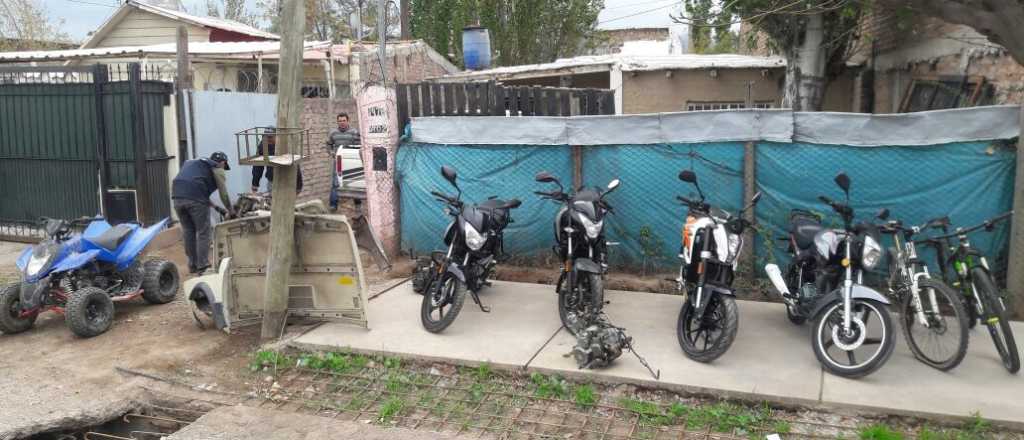 Importante secuestro de motos robadas en Las Heras