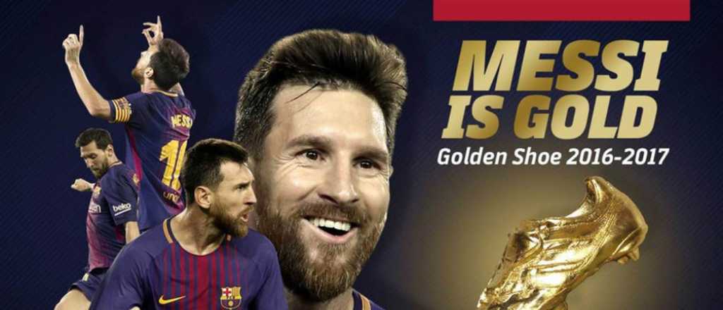 Lionel Messi recibe la Bota de Oro 2016/17