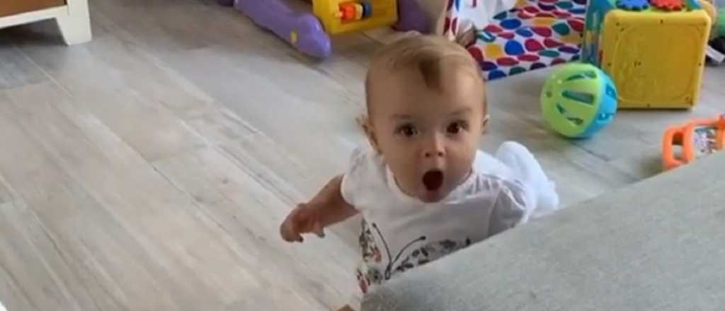 Video: la sorpresa de la bebé de Benjamín Rojas al ver a su papá en TV