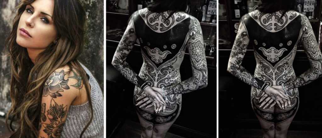 El tatuaje gigante de Cande Tinelli y sus cicatrices