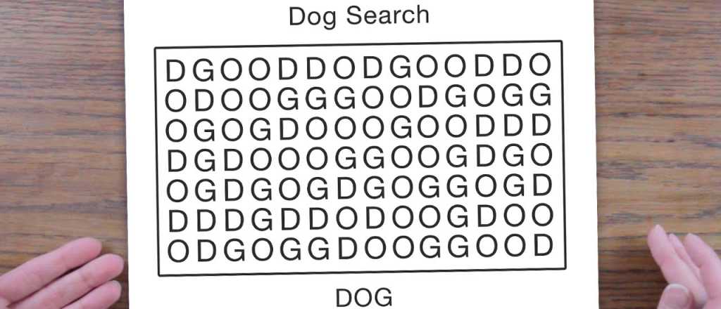 Un nuevo desafío: encontrá la palabra "DOG"