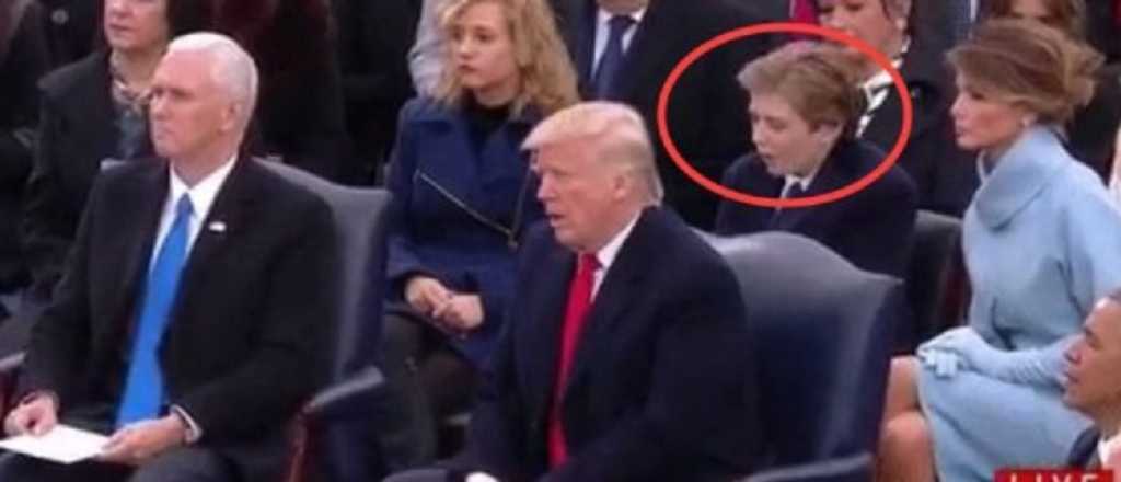 Video: mientras Trump asumía, su hijo bostezaba (y se volvió viral)