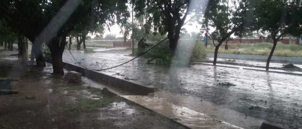 Fuerte tormenta azotó anoche a varios departamentos de Mendoza