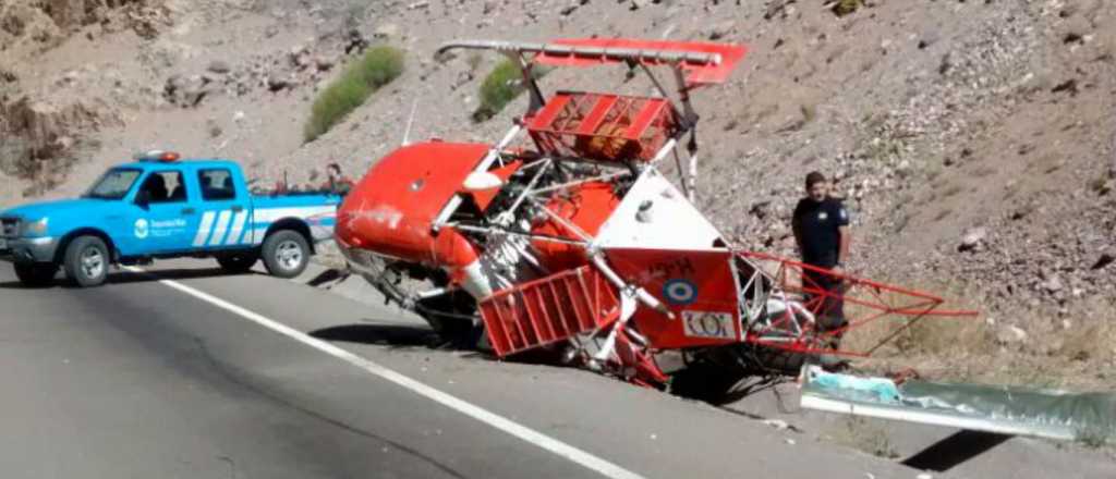 Desviaron el tránsito en alta montaña por la caída de un helicóptero