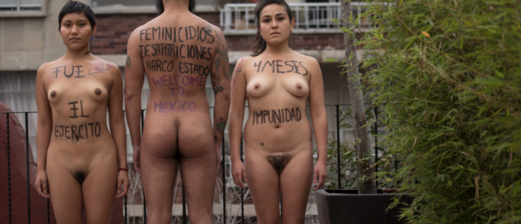 Se desnudan para protestar por los 43 estudiantes desaparecidos en México
