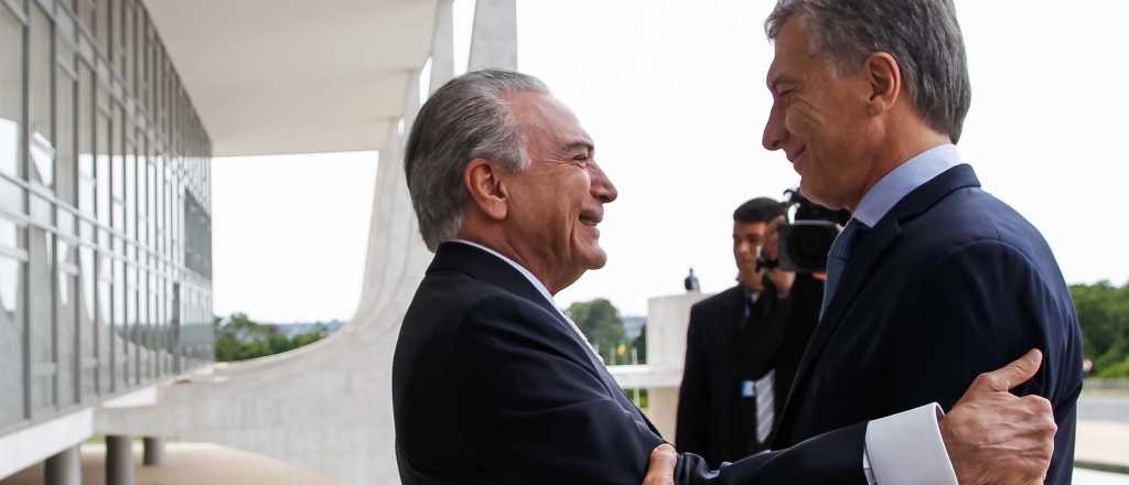 Macri llegó a Brasil y ya está reunido con Temer para reforzar el Mercosur