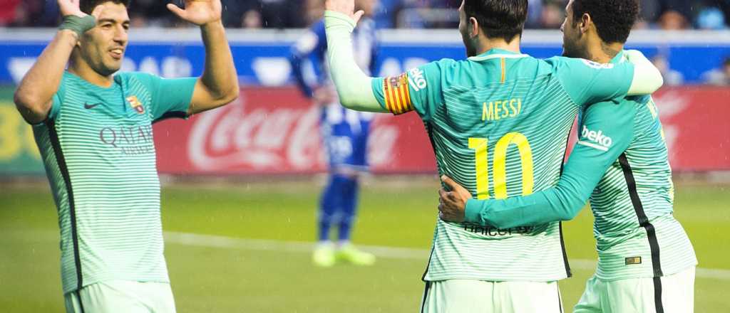 Messi decoró la aplastante goleada del Barcelona