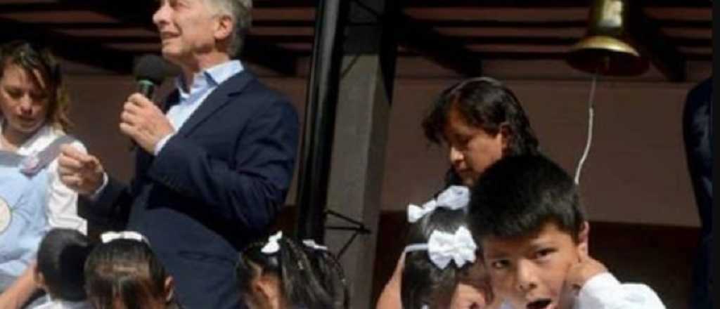 Furor por un niño jujeño que no soportó el discurso de Macri