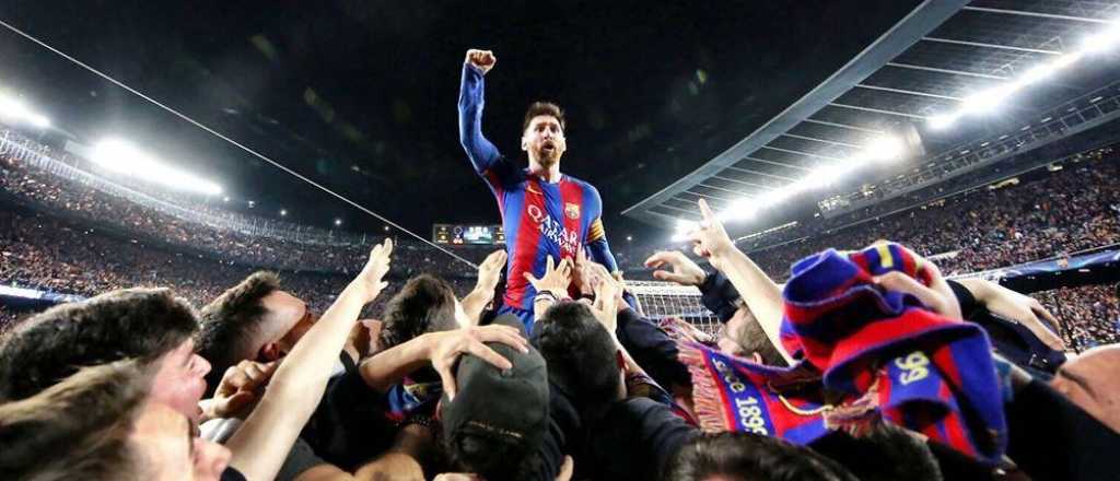 Video: Messi se descontroló en el 6° gol y se "tiró" contra la tribuna