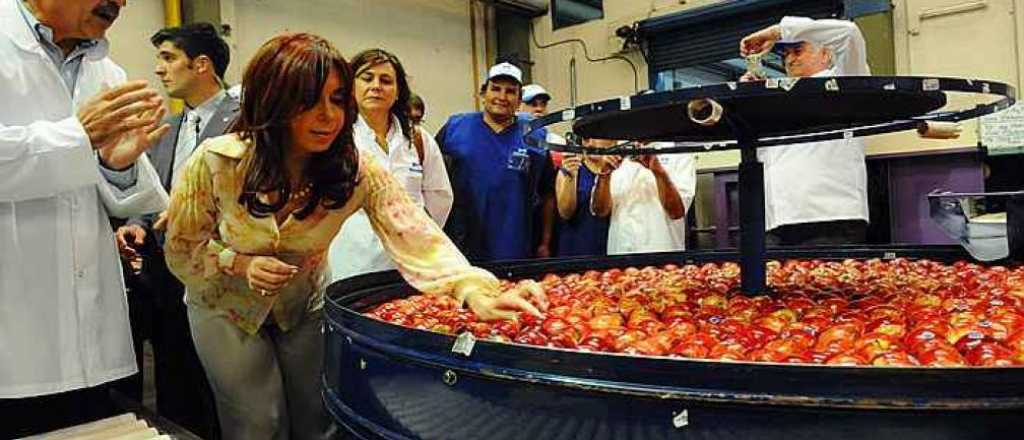 Cierra una planta tradicional productora de manzanas Mo&ntilde;o Azul