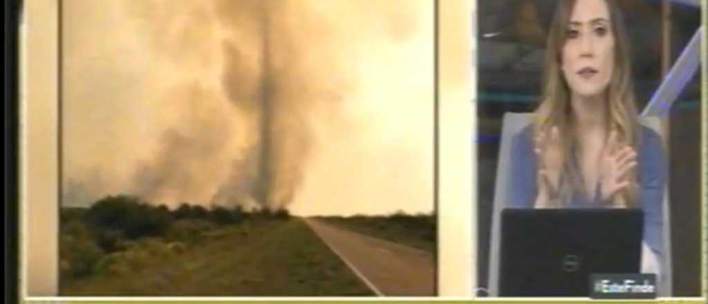 Un remolino caliente partió la ruta en San Rafael