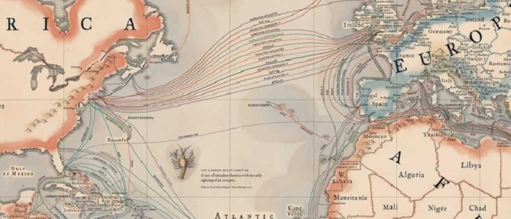 Increíbles mapas de cables submarinos que conectan Internet