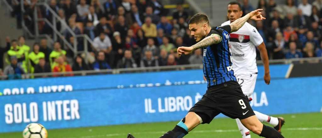 Con un gol de Icardi, el Inter goleó y se ubicó tercero en Serie A