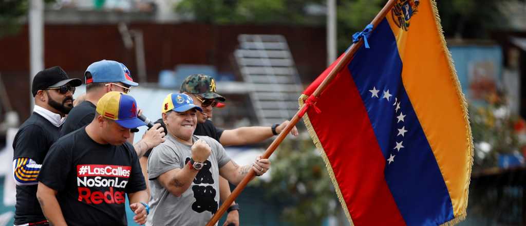Maradona viajó a Venezuela para participar en un acto de Maduro