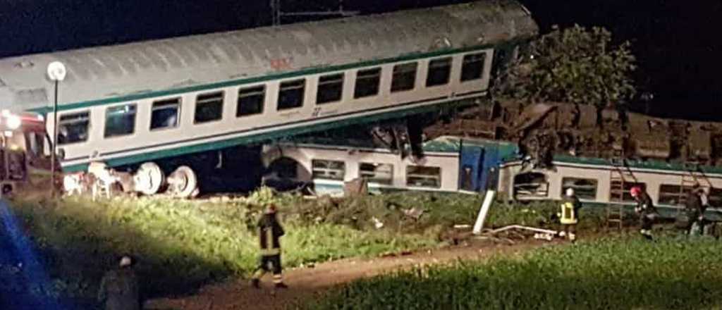 Dos muertos y 18 heridos al descarrilar un tren en Italia