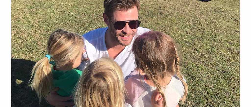 Chris Hemsworth y sus hijos en un hilarante video al ritmo de Miley Cyrus