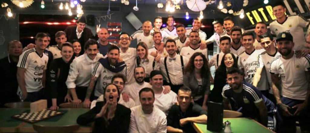 Messi llevó a todo el plantel de Argentina a su restaurante en Barcelona