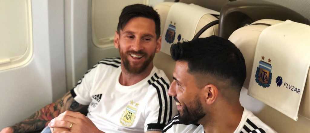 El divertido "escrache" de Messi al Kun Agüero