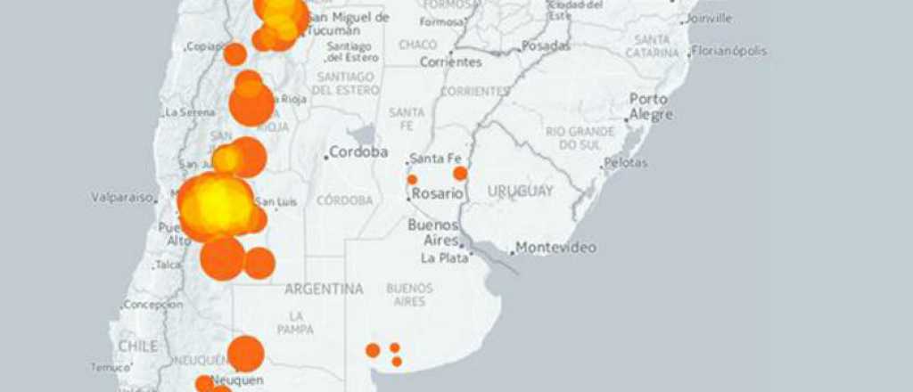 Un mapa interactivo muestra la producción de vino en Argentina