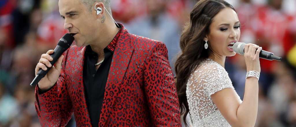 Robbie Williams y Aida Garifullina, impecables en la apertura del Mundial
