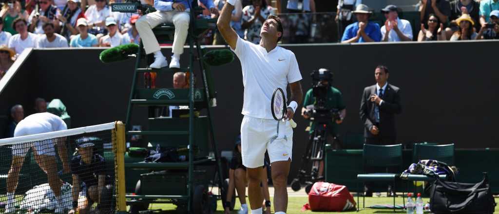 Del Potro gan&oacute; en tres sets en su debut en Wimbledon