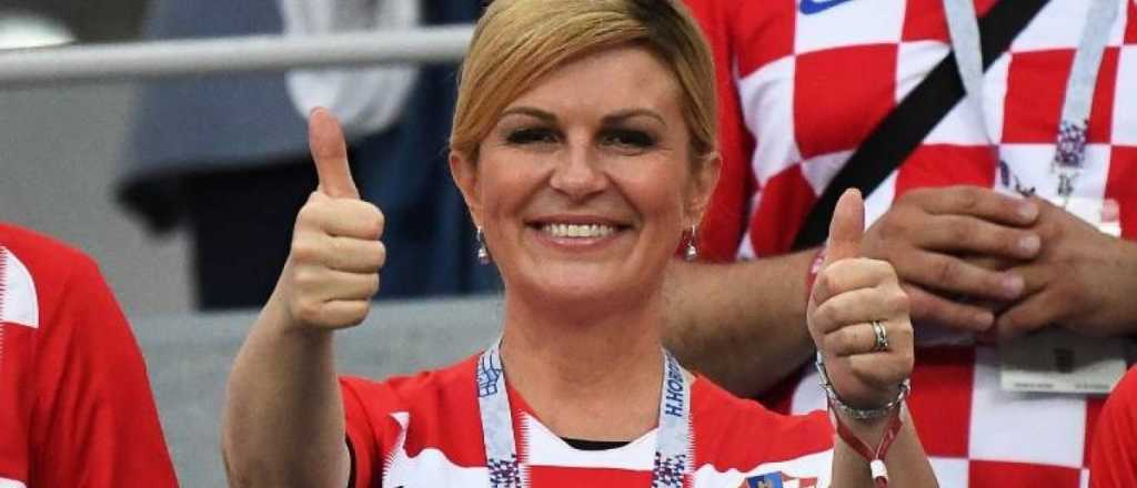 La presidenta de Croacia rompió el protocolo y festejó el pase a la final