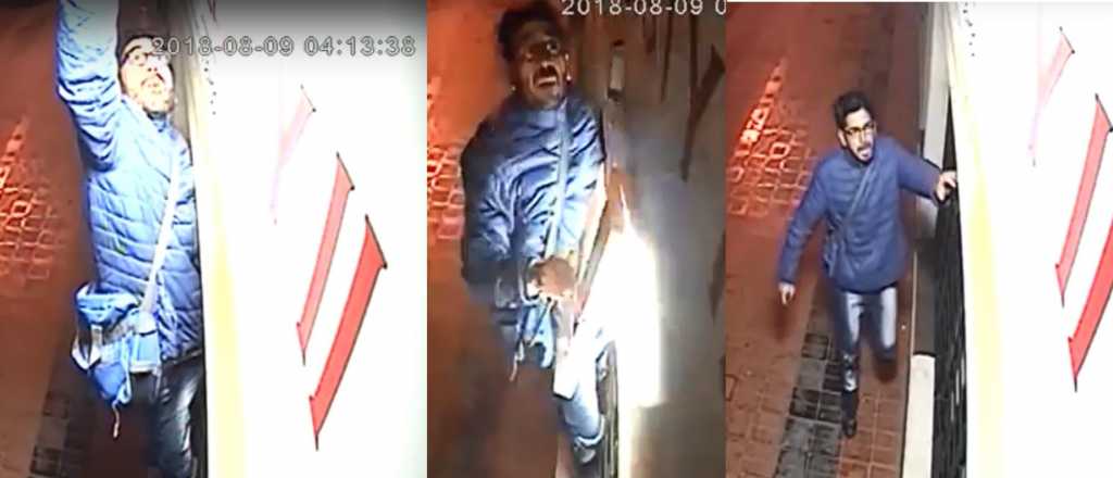 Video: así de rápido se roban cámaras y luces led en Las Heras