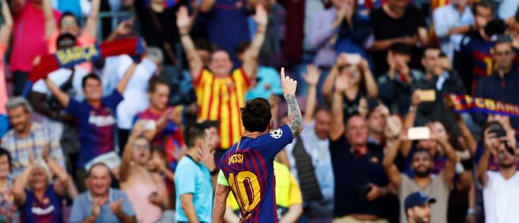 Messi imparable: tres goles en el debut en la Champions