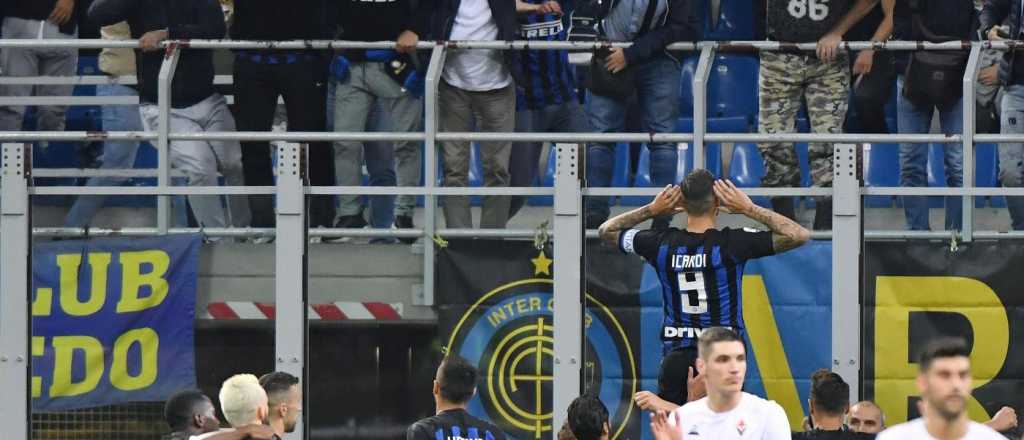 Icardi se sacó la mufa y metió su primer gol en la actual Serie A