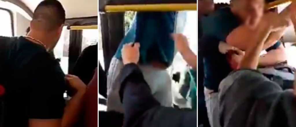 Video: atraparon a un degenerado que acosó a dos niñas en un micro