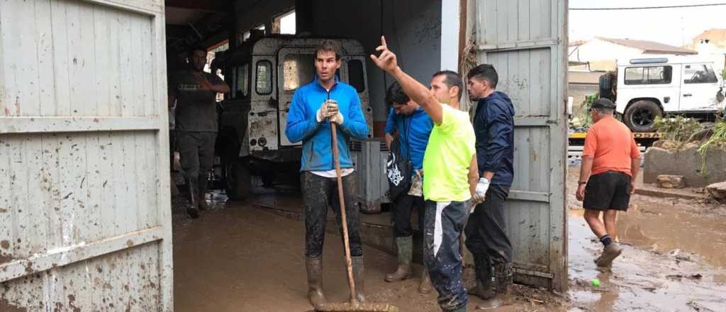 Video: as&iacute; ayud&oacute; Nadal en las inundaciones en Espa&ntilde;a