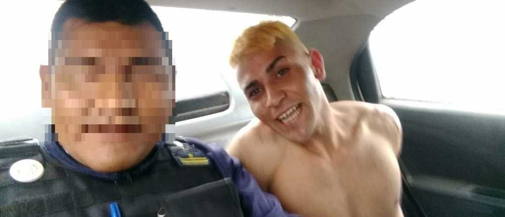 Sancionarán al policía que se tomó la selfie con el preso que se había fugado