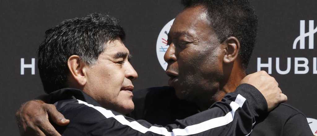 Los buenos deseos de Maradona para Pelé