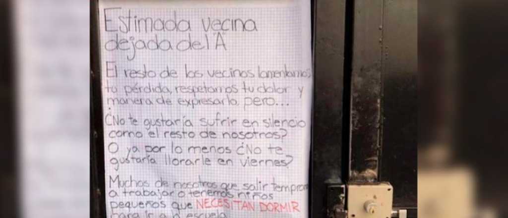 Molest&oacute; con su llanto a sus vecinos y ellos le dejaron un ins&oacute;lito mensaje