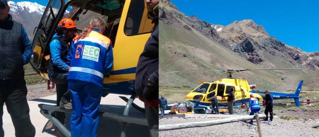 Evacuaron a un español que sufrió un ataque de epilepsia en el Aconcagua
