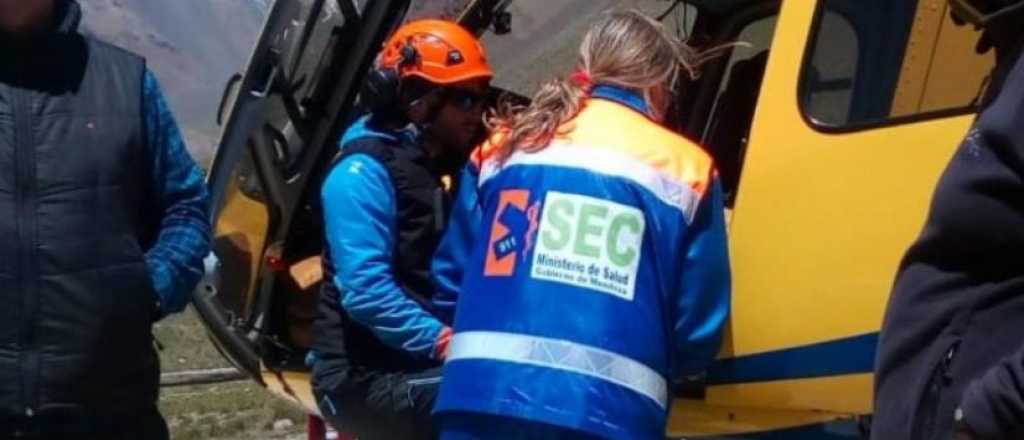 Evacuaron de emergencia a un andinista que sufrió un ataque epiléptico