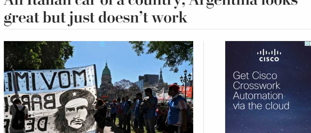 Washington Post compara Argentina con un coche italiano... que no funciona
