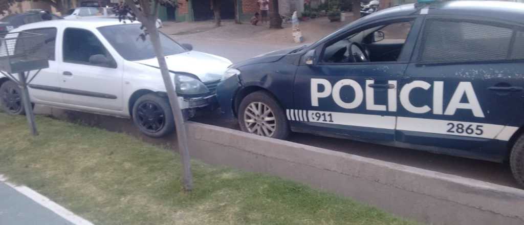 Persecuci&oacute;n en Tunuy&aacute;n termin&oacute; con dos m&oacute;viles chocados