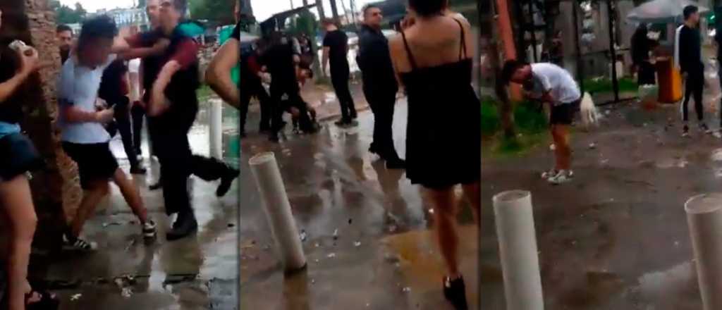 Video: un patovica ahorc&oacute; y dej&oacute; inconsciente a un joven en Buenos Aires