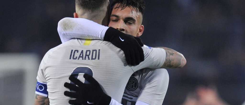 Goleada del Inter, con un doblete de Lautaro Martínez y un gol de Icardi