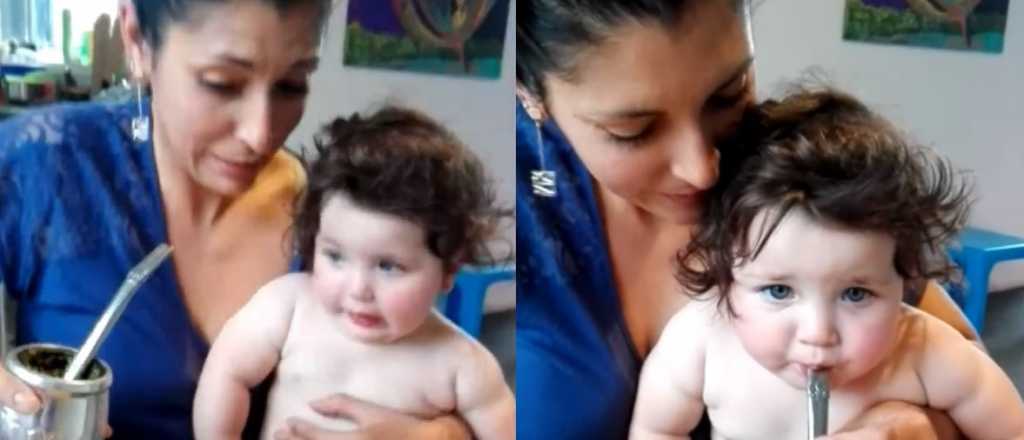 Video: la bebé de Nueva Zelanda a la que le encanta el mate