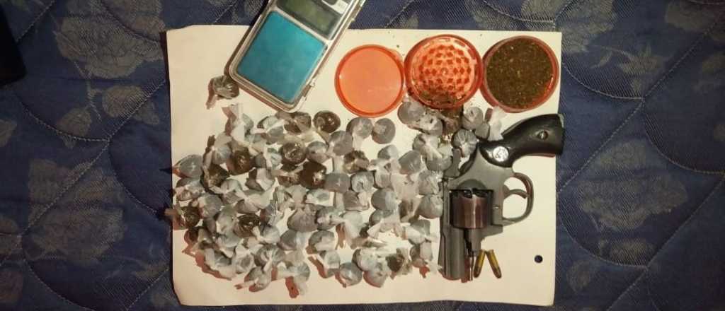 Un detenido con droga y un arma en Guaymallén