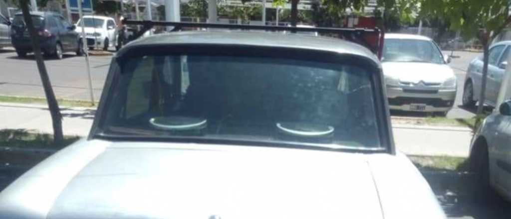 Dejaron a su perro encerrado al rayo del sol en el auto en Godoy Cruz