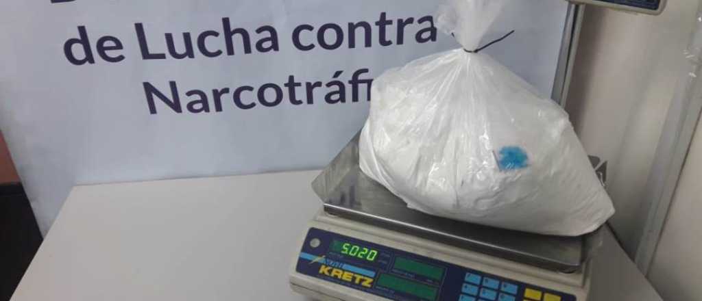 Secuestraron 5 kilos de cocaína en Guaymallén