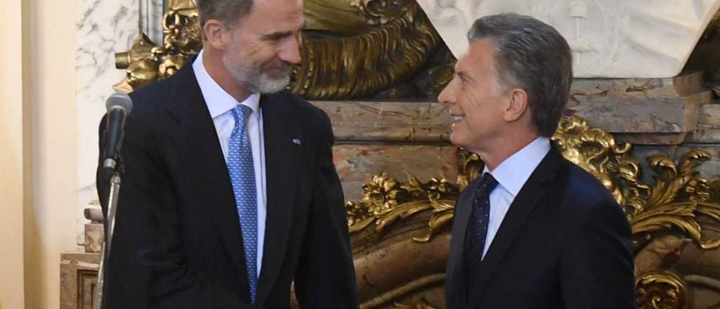 El Rey de España apoyó a Macri en sus políticas económicas