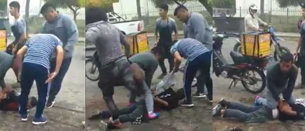 Video: feroz golpiza a un ladrón en Rivadavia