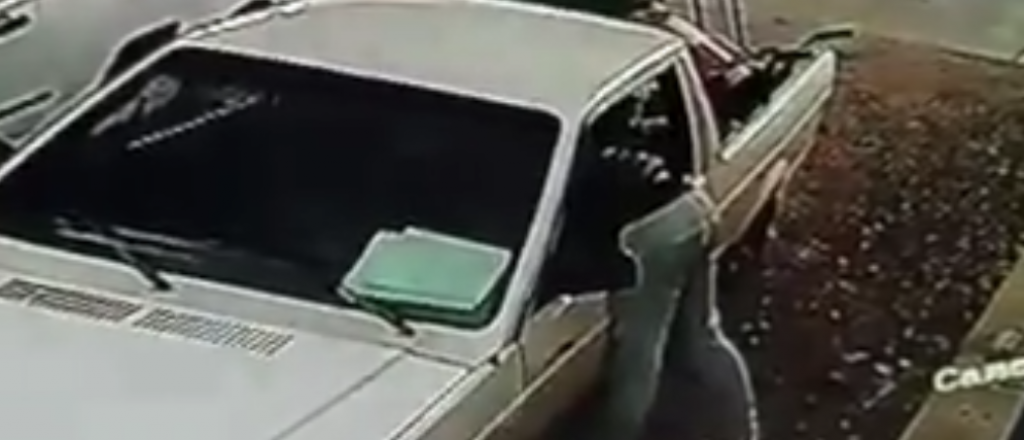 Video: robó un estéreo en un estacionamiento de San Martín