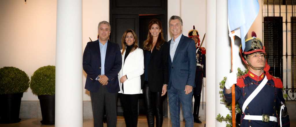 Macri recibió al presidente de Colombia en Olivos
