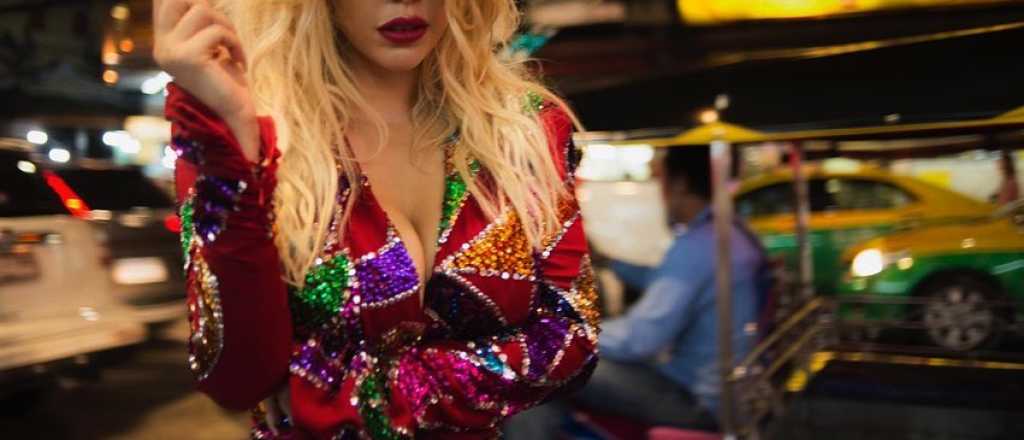 Wanda posó en una entallada malla antes de irse a dormir